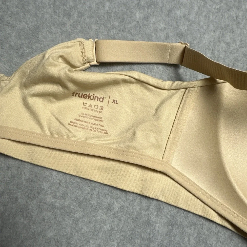 Truekind Bra‎ Nude Cream Tan Supportive Comfort Wireless Shaping Molded XL NWT